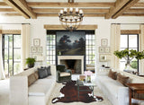 Tricolor X-Large European Cowhide Rug 6'6"H x 6'2"W #A41329 by Hudson Hides