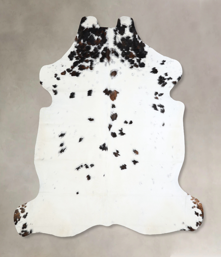 Tricolor X-Large European Cowhide Rug 6'11"H x 6'6"W #A41336 by Hudson Hides