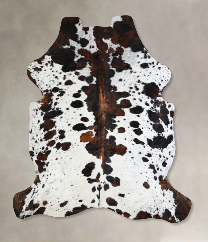Tricolor X-Large European Cowhide Rug 6'11"H x 6'1"W #A41339 by Hudson Hides
