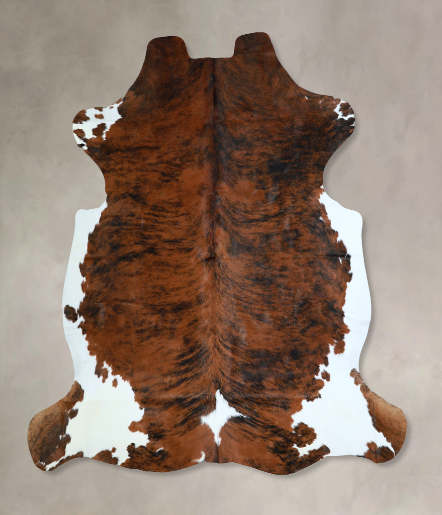 Tricolor X-Large European Cowhide Rug 6'9"H x 6'7"W #A41341 by Hudson Hides