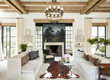 Tricolor X-Large European Cowhide Rug 6'9"H x 6'7"W #A41341 by Hudson Hides