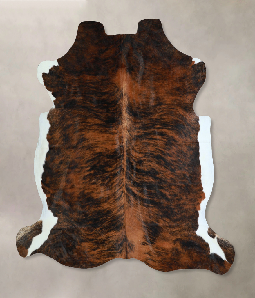 Tricolor X-Large European Cowhide Rug 6'9"H x 6'11"W #A41342 by Hudson Hides