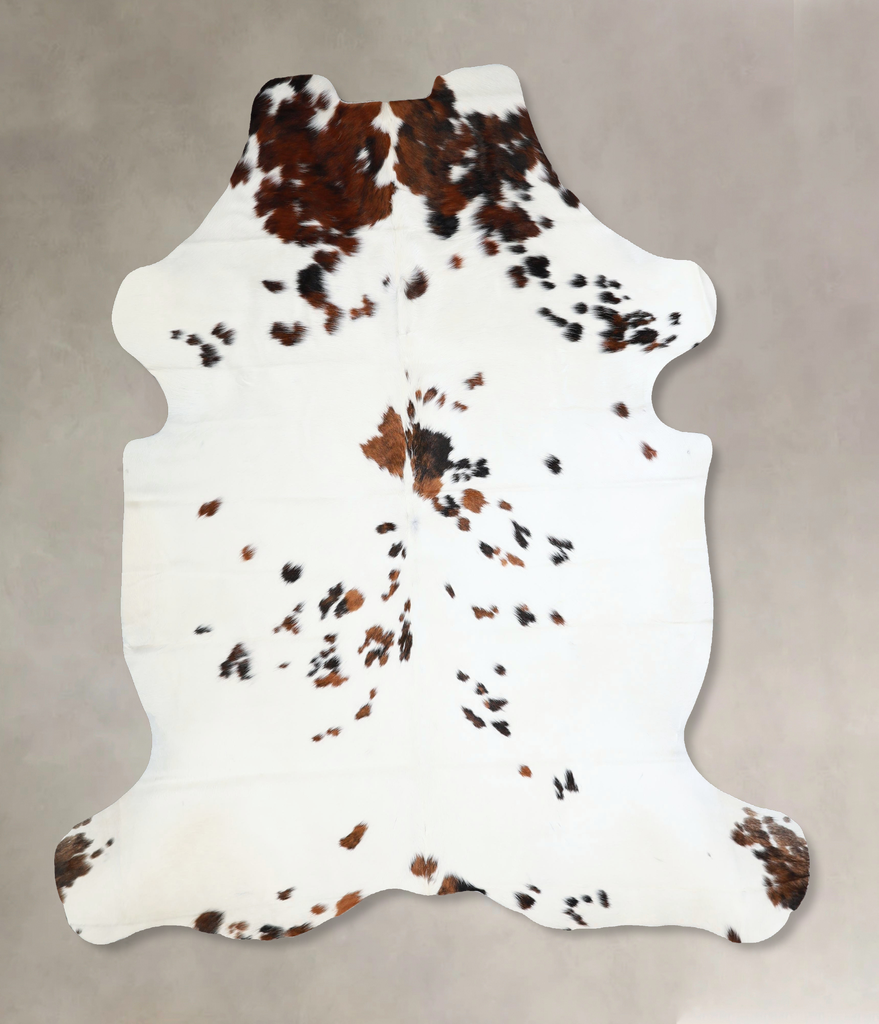 Tricolor X-Large European Cowhide Rug 6'10"H x 6'1"W #A41346 by Hudson Hides