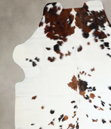 Tricolor X-Large European Cowhide Rug 6'10"H x 6'1"W #A41346 by Hudson Hides