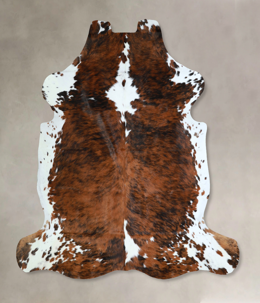 Tricolor X-Large European Cowhide Rug 6'9"H x 6'6"W #A41347 by Hudson Hides