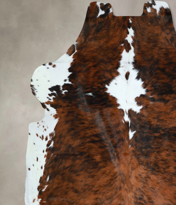 Tricolor X-Large European Cowhide Rug 6'9"H x 6'6"W #A41347 by Hudson Hides