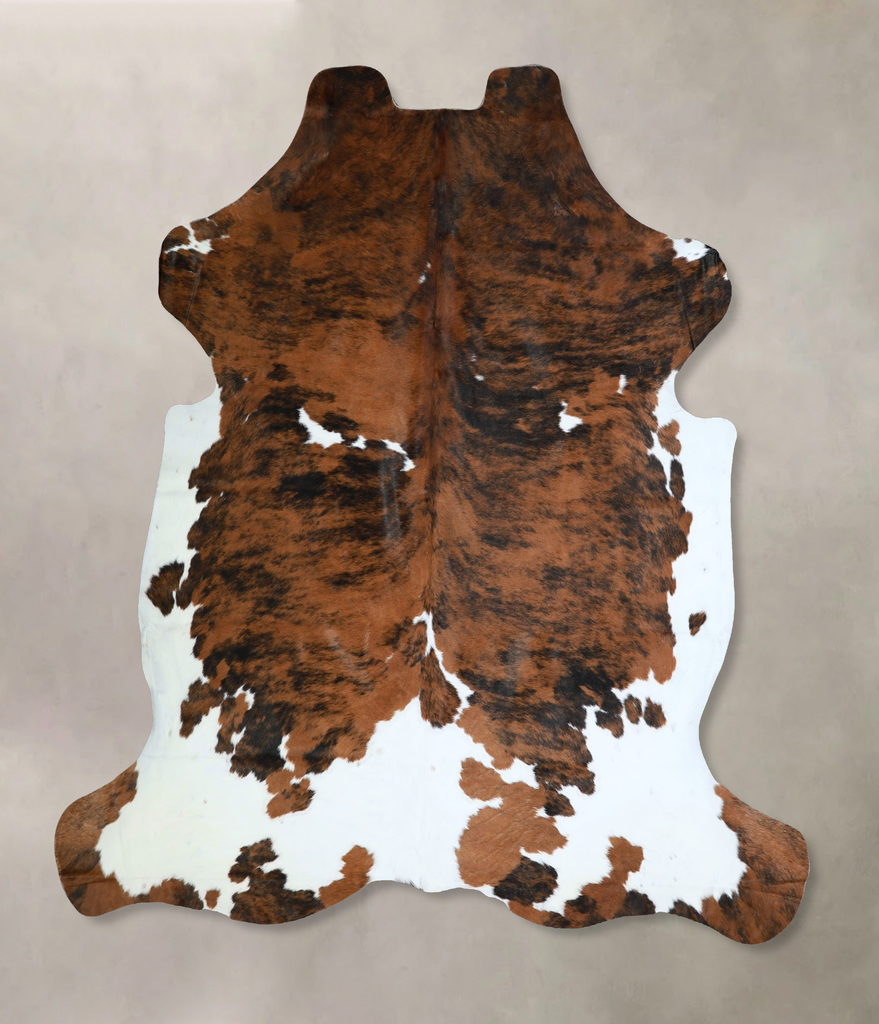 Tricolor X-Large European Cowhide Rug 6'11"H x 6'8"W #A41348 by Hudson Hides