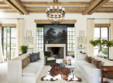 Tricolor X-Large European Cowhide Rug 6'11"H x 6'8"W #A41348 by Hudson Hides