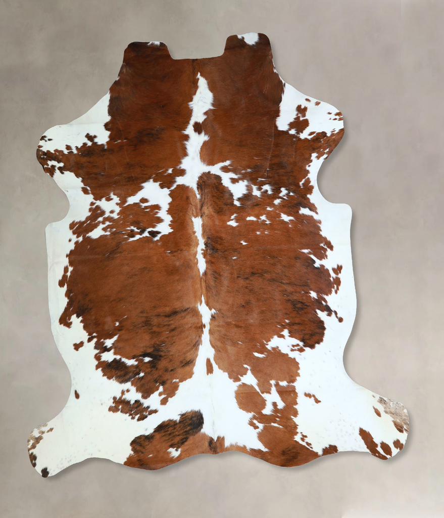 Tricolor X-Large European Cowhide Rug 6'8"H x 6'2"W #A41349 by Hudson Hides