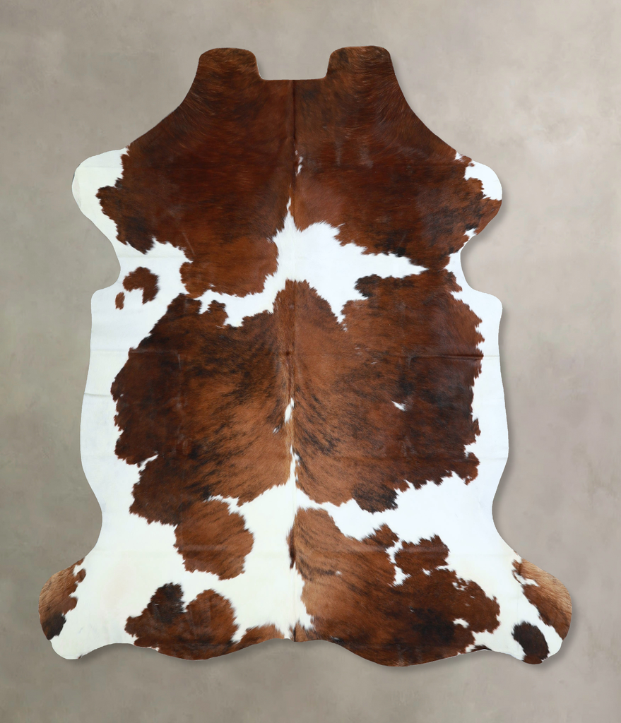 Tricolor X-Large European Cowhide Rug 6'10"H x 6'3"W #A41351 by Hudson Hides