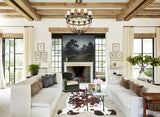 Tricolor X-Large European Cowhide Rug 6'10"H x 6'7"W #A41352 by Hudson Hides