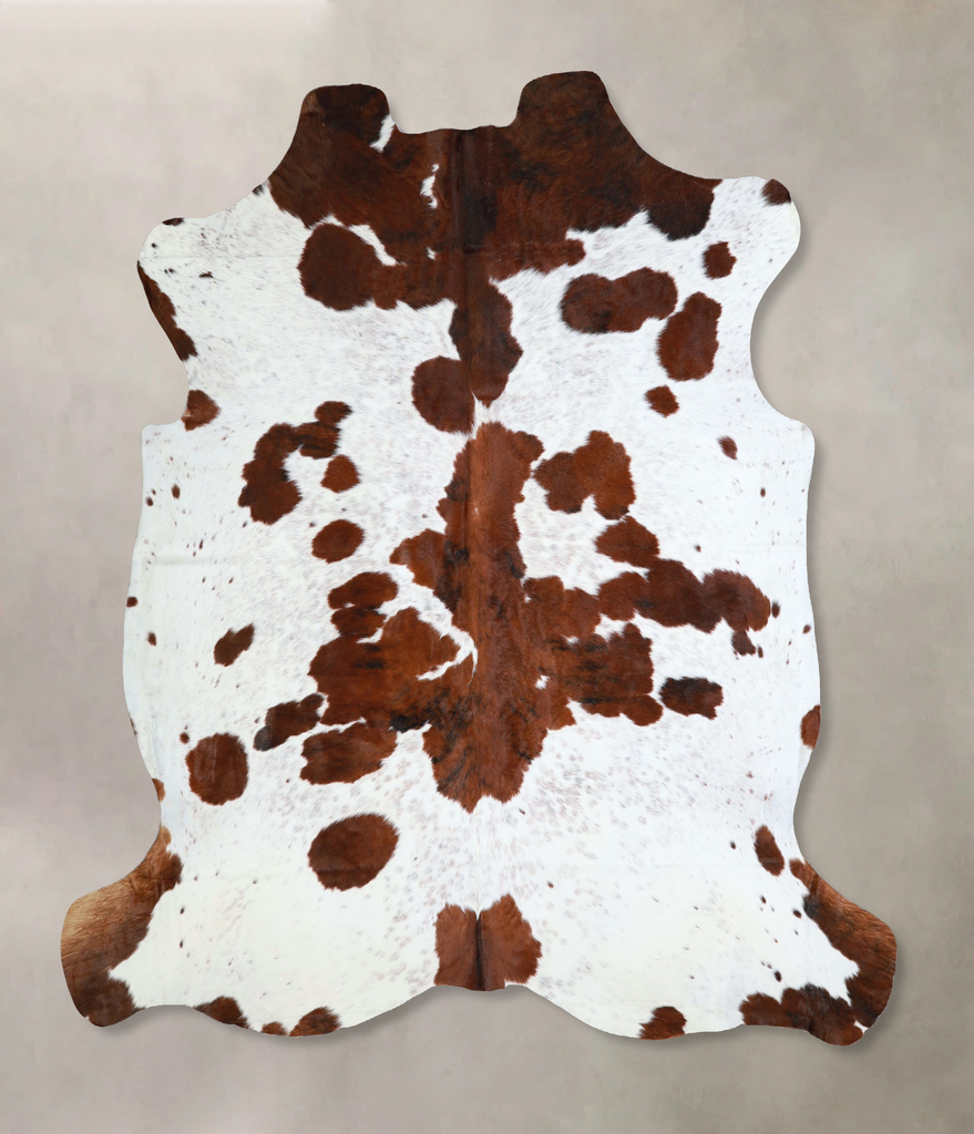 Tricolor X-Large European Cowhide Rug 6'9"H x 6'8"W #A41353 by Hudson Hides