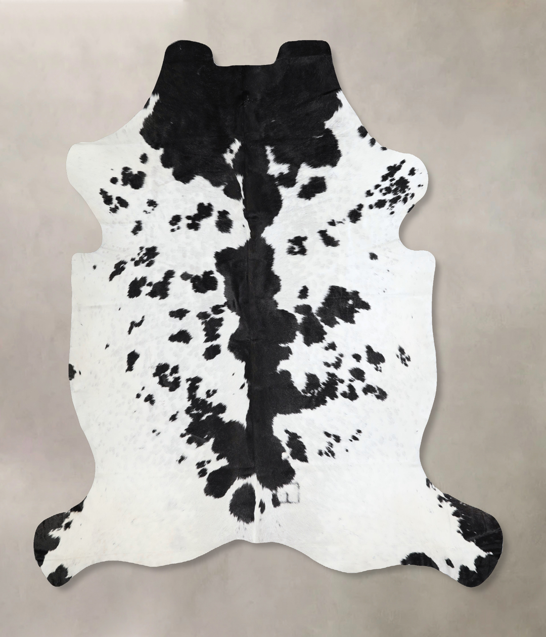 Black and White X-Large Brazilian Cowhide Rug 7'1"H x 6'10"W #A41356 b