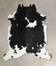 Black and White XX-Large Brazilian Cowhide Rug 7'3"H x 7'0"W #A41357 by Hudson Hides