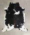 Black and White XX-Large Brazilian Cowhide Rug 7'3