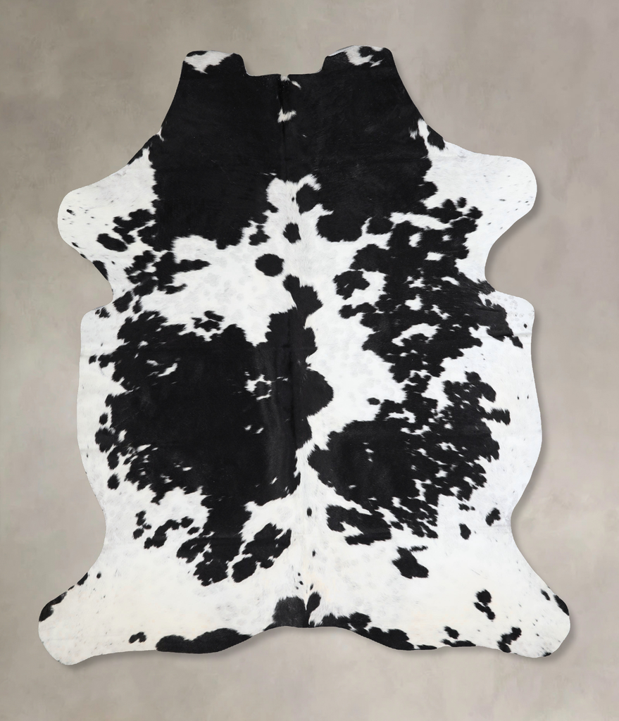 Black and White X-Large Brazilian Cowhide Rug 7'3"H x 5'8"W #A41358 by Hudson Hides