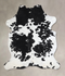 Black and White X-Large Brazilian Cowhide Rug 7'3