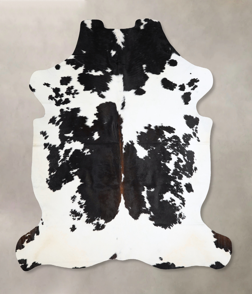 Black and White X-Large Brazilian Cowhide Rug 6'11"H x 6'1"W #A41359 by Hudson Hides