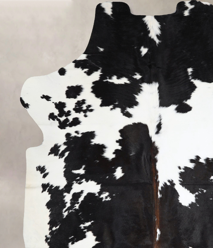 Black and White X-Large Brazilian Cowhide Rug 6'11"H x 6'1"W #A41359 by Hudson Hides