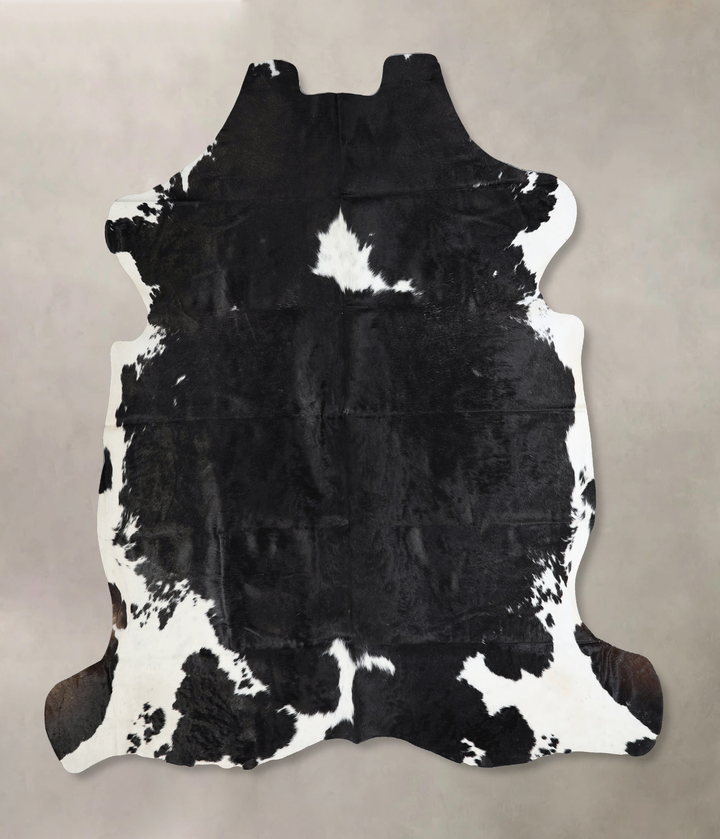Black and White X-Large Brazilian Cowhide Rug 7'0"H x 7'0"W #A41360 by Hudson Hides