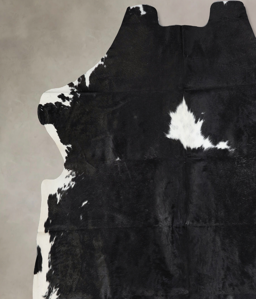 Black and White X-Large Brazilian Cowhide Rug 7'0"H x 7'0"W #A41360 by