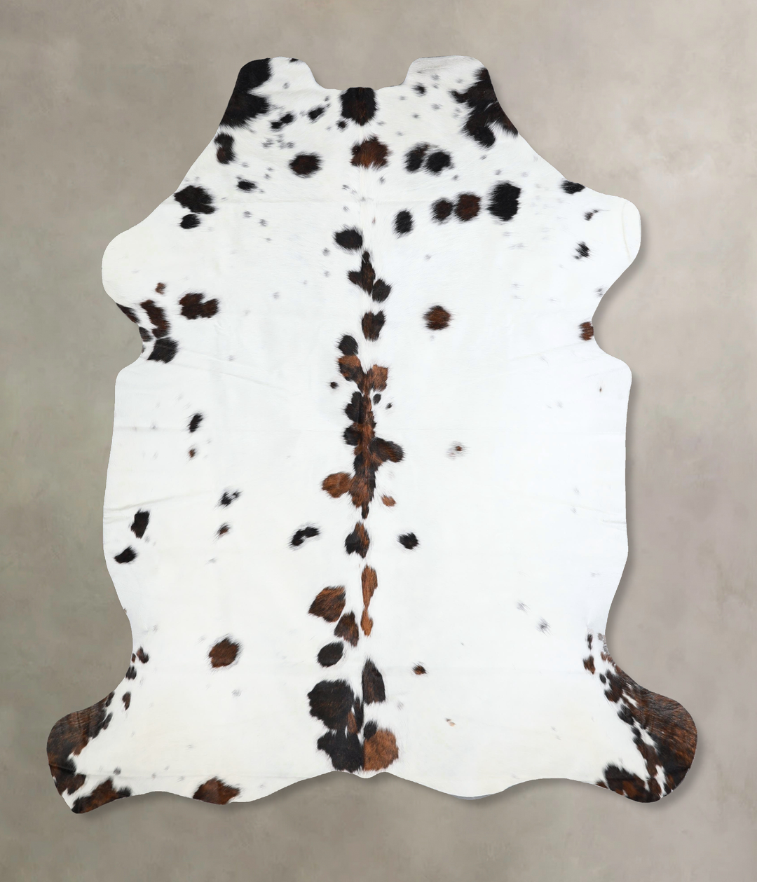 Tricolor X-Large European Cowhide Rug 7'0"H x 6'0"W #A41361 by Hudson 