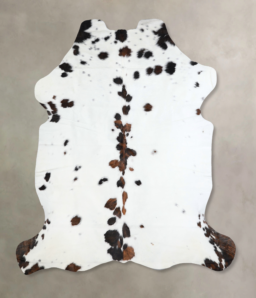 Tricolor X-Large European Cowhide Rug 7'0"H x 6'0"W #A41361 by Hudson Hides