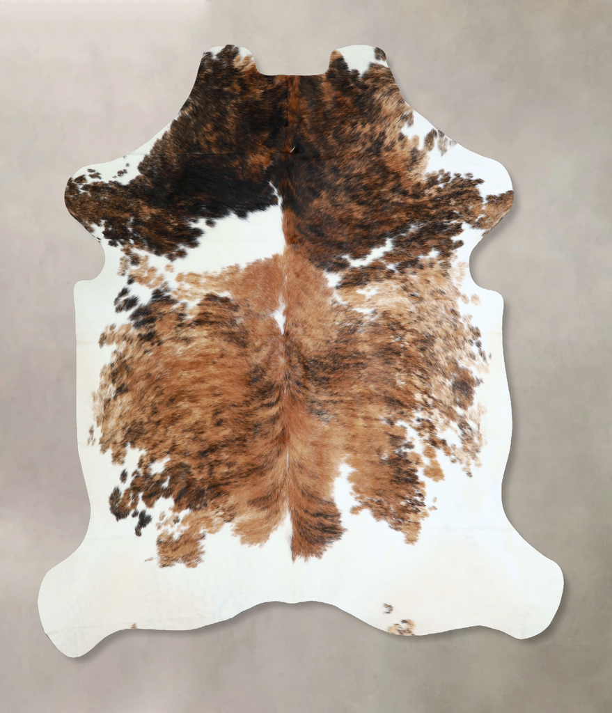 Tricolor X-Large European Cowhide Rug 6'10"H x 6'1"W #A41364 by Hudson Hides