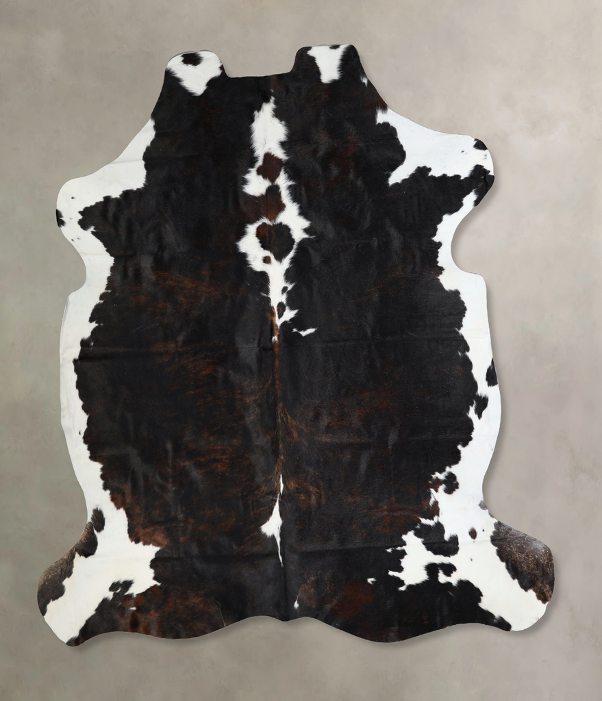 Tricolor X-Large European Cowhide Rug 6'8"H x 6'5"W #A41365 by Hudson Hides
