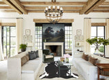 Tricolor X-Large European Cowhide Rug 6'8"H x 6'5"W #A41365 by Hudson Hides