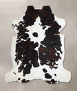 Tricolor X-Large European Cowhide Rug 7'2"H x 6'10"W #A41367 by Hudson Hides
