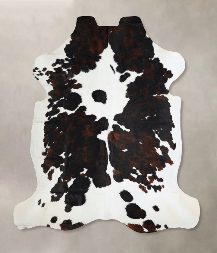 Tricolor X-Large European Cowhide Rug 7'2"H x 6'10"W #A41367 by Hudson Hides