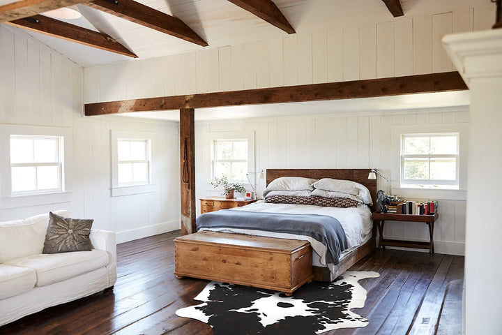 Tricolor X-Large European Cowhide Rug 7'2"H x 6'10"W #A41367 by Hudson Hides