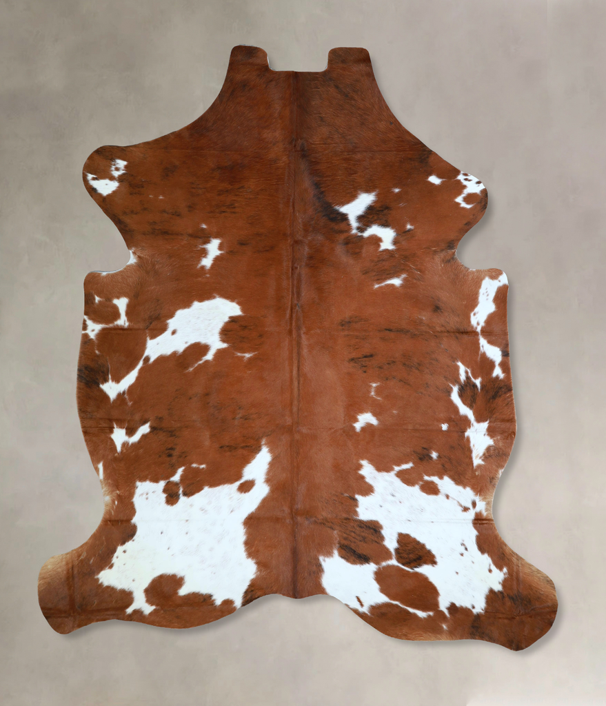 Tricolor X-Large European Cowhide Rug 7'2"H x 6'3"W #A41369 by Hudson Hides