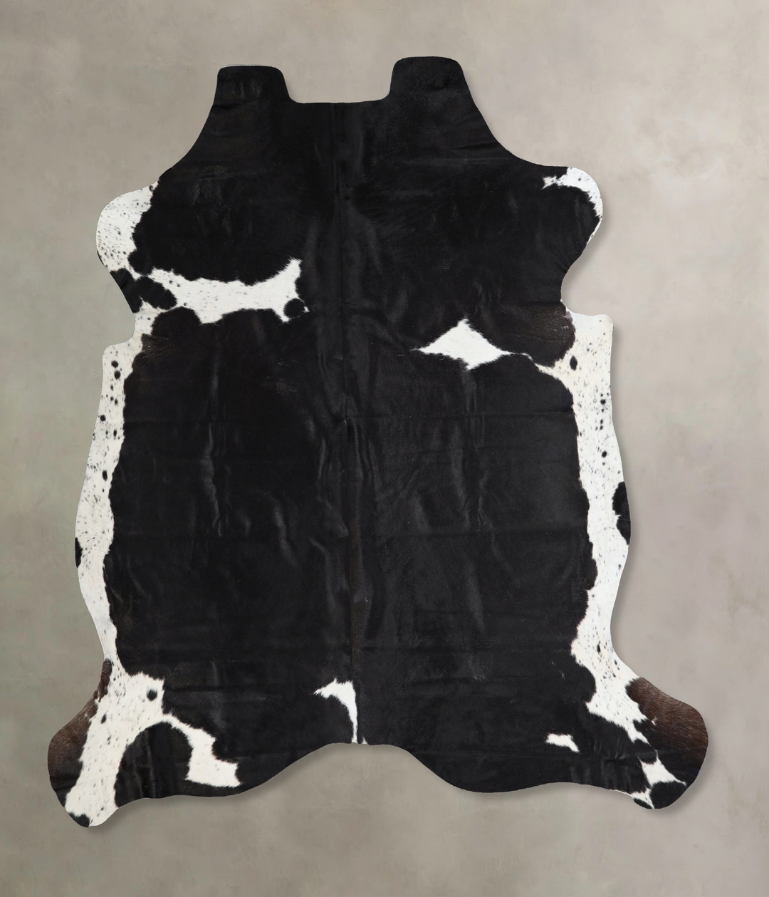 Black and White X-Large Brazilian Cowhide Rug 6'11"H x 6'9"W #A41371 b