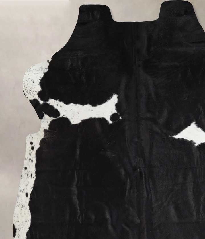 Black and White X-Large Brazilian Cowhide Rug 6'11"H x 6'9"W #A41371 by Hudson Hides