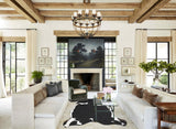 Black and White X-Large Brazilian Cowhide Rug 6'11"H x 6'9"W #A41371 by Hudson Hides