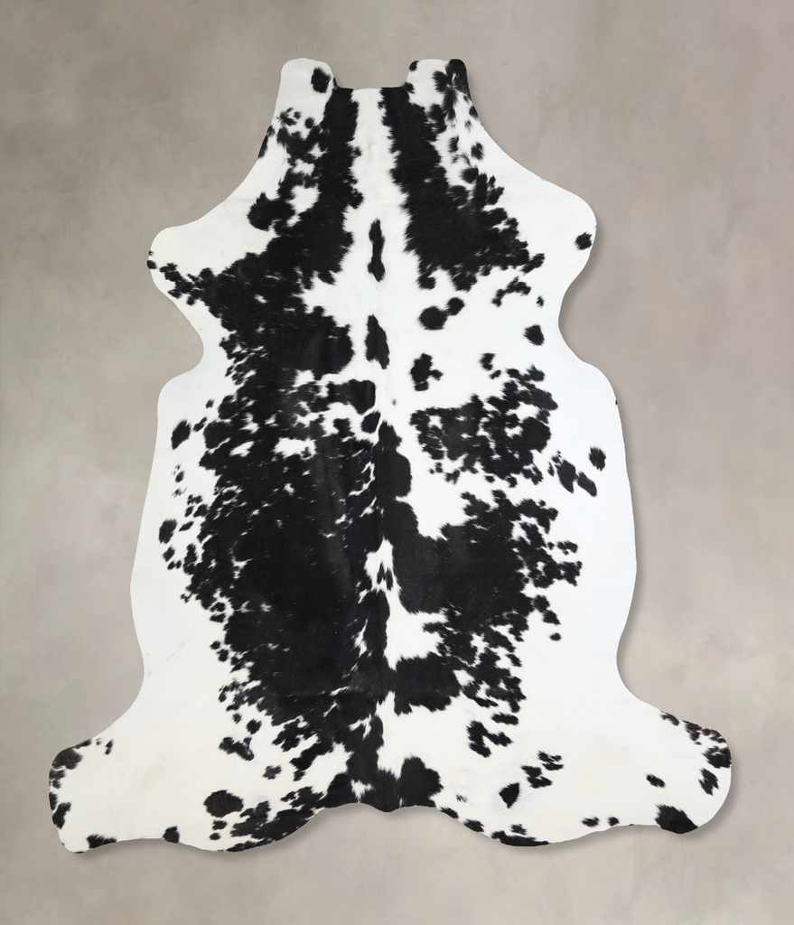 Black and White X-Large Brazilian Cowhide Rug 6'11"H x 6'2"W #A41373 by Hudson Hides