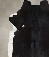 Black and White X-Large Brazilian Cowhide Rug 6'8"H x 7'1"W #A41374 by Hudson Hides