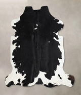 Black and White X-Large Brazilian Cowhide Rug 6'9"H x 6'8"W #A41375 by Hudson Hides