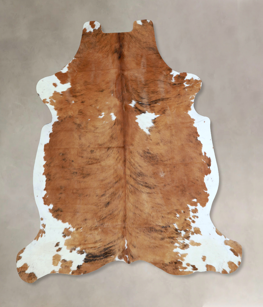 Tricolor X-Large European Cowhide Rug 7'0"H x 6'0"W #A41376 by Hudson Hides