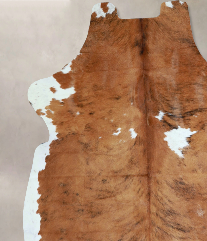 Tricolor X-Large European Cowhide Rug 7'0"H x 6'0"W #A41376 by Hudson Hides
