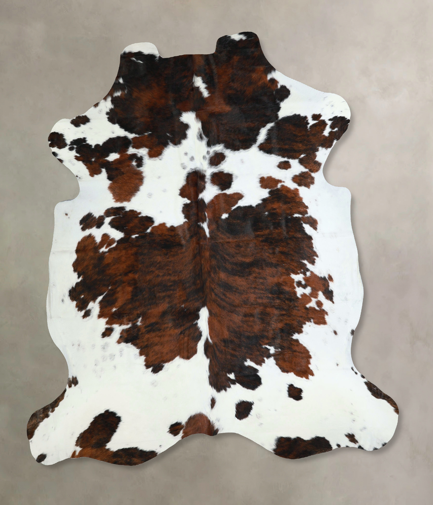 Tricolor X-Large European Cowhide Rug 6'9"H x 6'4"W #A41380 by Hudson Hides