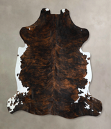 Tricolor X-Large European Cowhide Rug 6'9"H x 6'9"W #A41382 by Hudson Hides