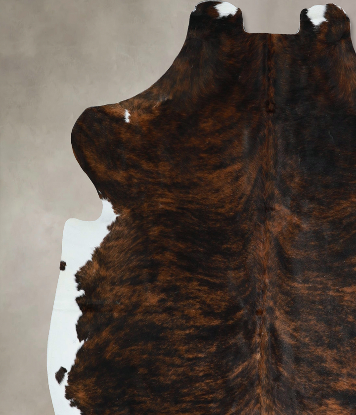 Tricolor X-Large European Cowhide Rug 6'9"H x 6'9"W #A41382 by Hudson Hides