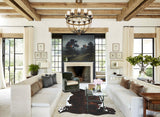 Tricolor X-Large European Cowhide Rug 6'9"H x 6'9"W #A41382 by Hudson Hides