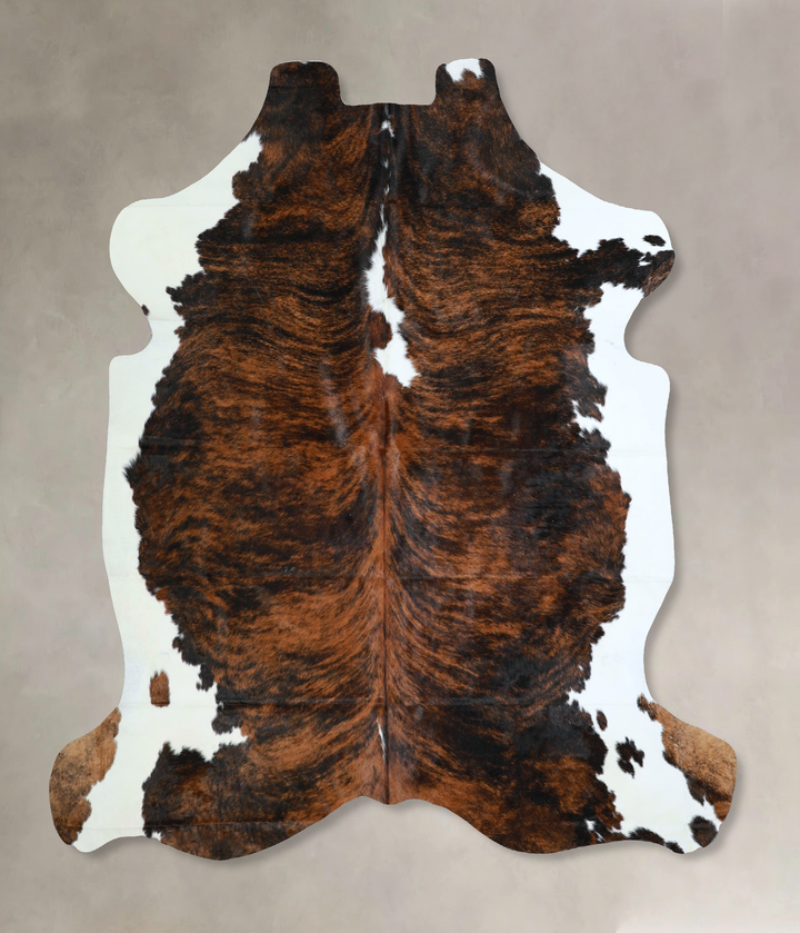 Tricolor X-Large European Cowhide Rug 6'8"H x 6'6"W #A41383 by Hudson Hides