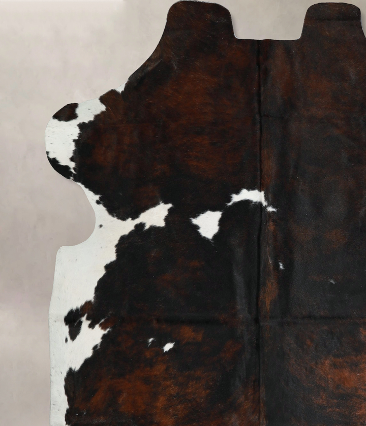 Tricolor X-Large European Cowhide Rug 6'11"H x 7'1"W #A41385 by Hudson Hides