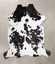 Tricolor X-Large European Cowhide Rug 6'10"H x 6'6"W #A41386 by Hudson Hides