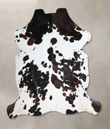 Tricolor X-Large European Cowhide Rug 6'10"H x 6'6"W #A41386 by Hudson Hides